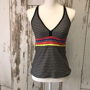 Jag Black and White Tankini Top